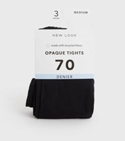 New Look 3 Pack Black Opaque 70 Denier Tights